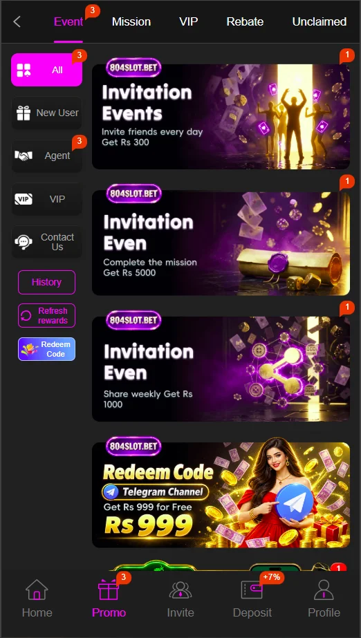 804SLOT Game promotional banner for Android users