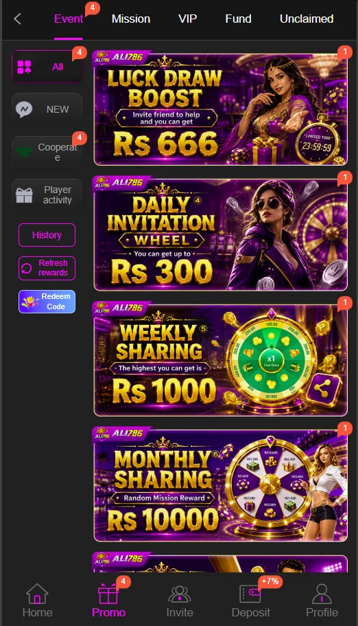 ALI786 Game promotional offer for Android users